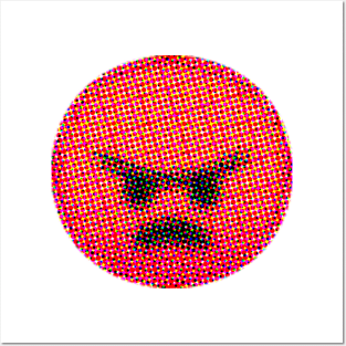 Emoji: Angry (Pouting Face) Posters and Art